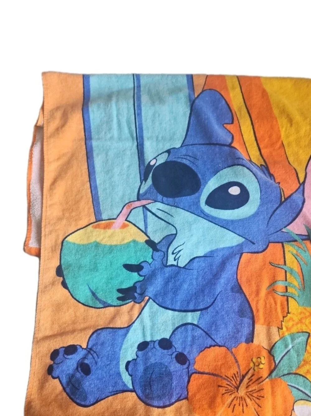Disney Orange Stitch Aloha Beach Towel